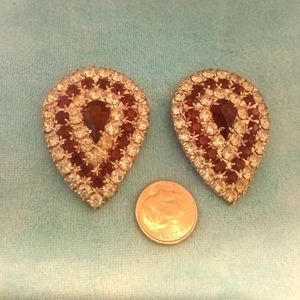 Vintage crystal earrings with individually set crystals. Return to glamor